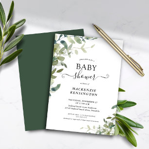 Eucalyptus Succulent Baby Shower Einladung