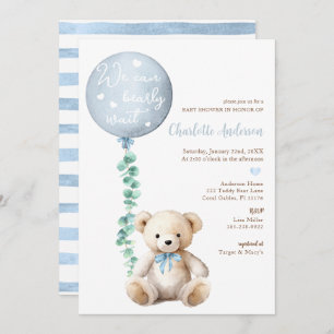 Eucalyptus Teddy Bear Baby Shower Einladung
