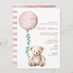 Eucalyptus Teddy Bear Baby Shower Einladung