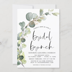 Eucalyptus Terracotta Bridal Brunch Dusche Einladung