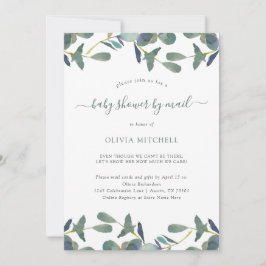 Eucalyptus Wappen Green Blätter Kinderdusche per P Einladung