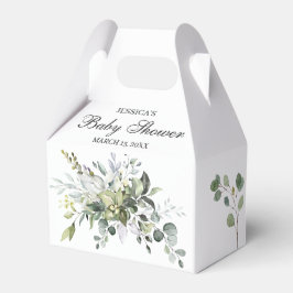 Eucalyptus Watercolor Baby Showbox Geschenkschachtel