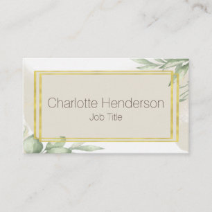 Eucalyptus Watercolor Business Card Visitenkarte