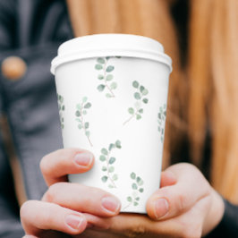 Eucalyptus Watercolor-Muster Pappbecher