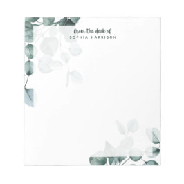 Eucalyptus Watercolor Personalisiert Notepad Notizblock