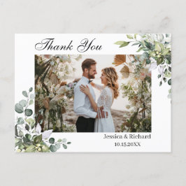 Eucalyptus Watercolor Vielen Dank FOTO Postcard Postkarte