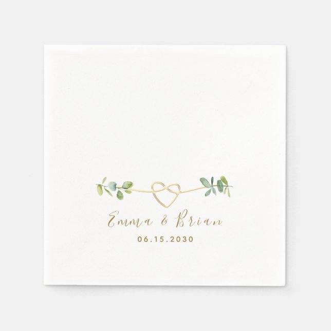 Eucalyptus Wedding Napkins Serviette (Vorderseite)