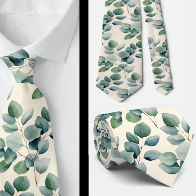 Eucalyptus Wedding Neck Tie Krawatte (Von Creator hochgeladen)
