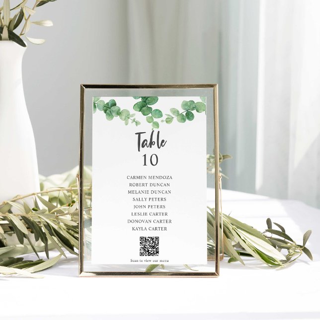 Eucalyptus Wedding Seating Chart QR Code (Von Creator hochgeladen)