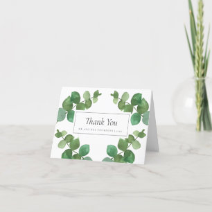 Eucalyptus Woodland Wedding Thank You Dankeskarte
