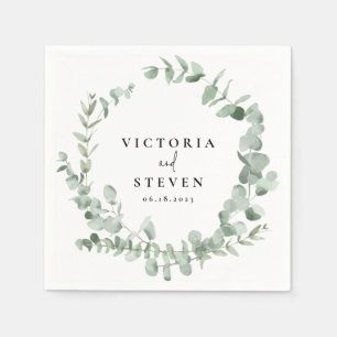 Eucalyptus Wreath Greenerity Wedding Serviette
