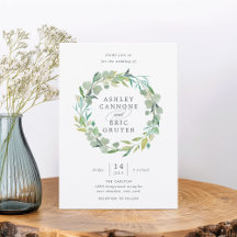 Eucalyptus Wreath Wedding Einladung
