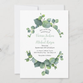 Eucalyptus Wreath Wedding Einladung