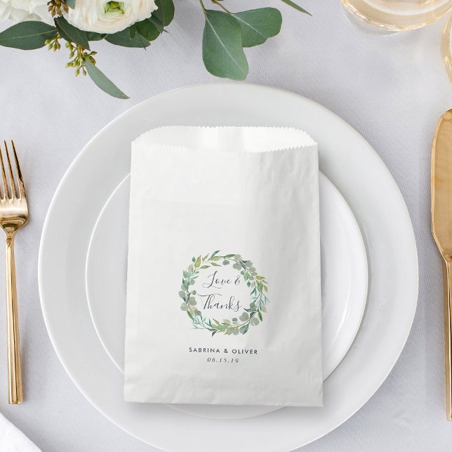 Eucalyptus Wreath Wedding Vielen Dank Geschenktütchen (Von Creator hochgeladen)