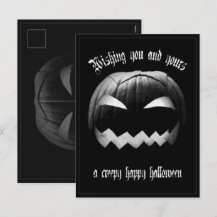 Euch und den Eurigen ein gruseliges frohes Hallowe Feiertagspostkarte