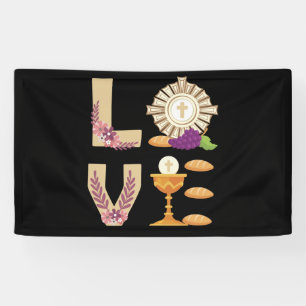 Eucharis Katholische 1. Heilige Kommune für Mädche Banner