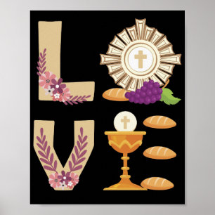 Eucharis Katholische 1. Heilige Kommune für Mädche Poster