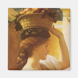Eucharis - Mädchen mit einem Korb voller Früchte v Magnet