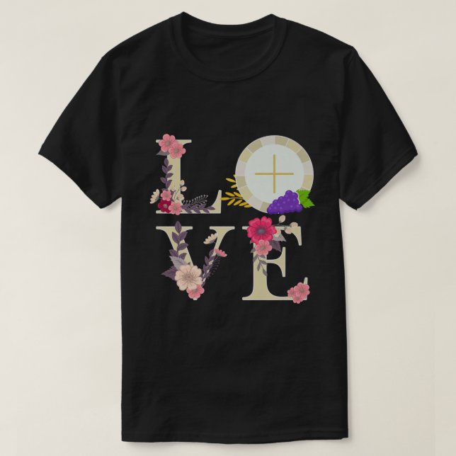 Eucharist Gastgeber Katholik 1. Heilige Kommunion  T-Shirt (Design vorne)