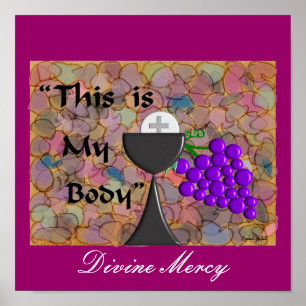 Eucharist Leinwand Kunst "Göttliche Barmherzigkeit Poster