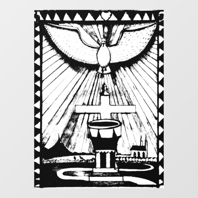 Eucharistin Fensteraufkleber (Blatt)