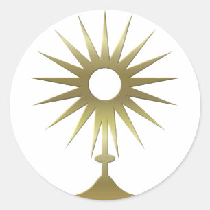Eucharistischer Monstrance Runder Aufkleber
