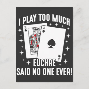Euchcard Game Player Game Night Gamer Postkarte