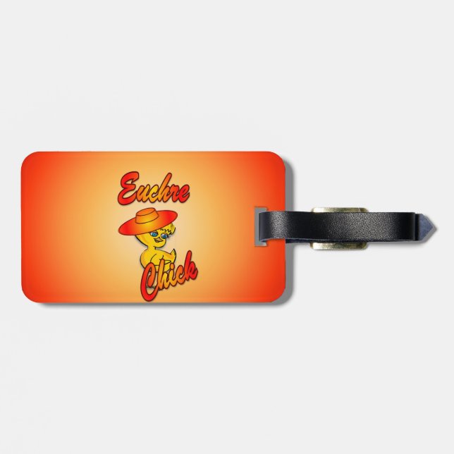 Euchre Chick #5 Gepäckanhänger (Rückseite horizontal)