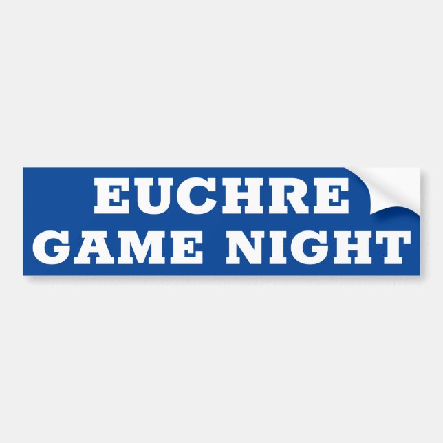 EUCHRE GAME NIGHT Zulässige Zeichen/Aufkleber Autoaufkleber (Vorne)