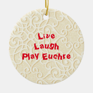 Euchre Keramik Ornament