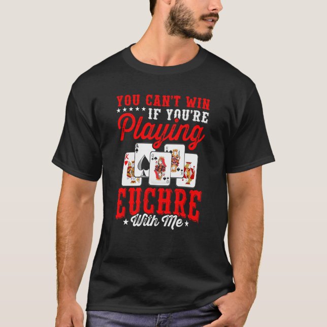Euchre Players Euchre-Card-Spiel - Sportspiel T-Shirt (Vorderseite)