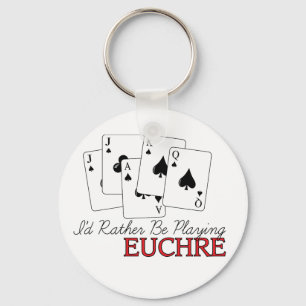 Euchre Playing Schlüsselanhänger