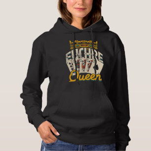 Euchre Queen Vegas Casino Poker Spades and Mahjong Hoodie