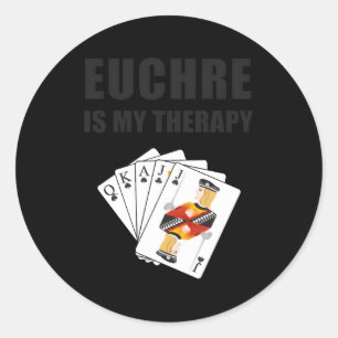 Euchre Runder Aufkleber