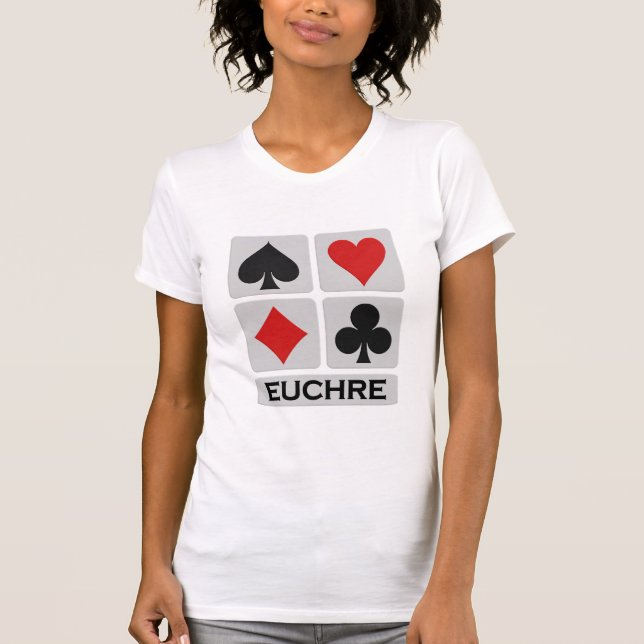Euchre-Shirt - wählen Sie Art u. Farbe T-Shirt (Vorderseite)