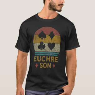 Euchre Son Vintage Euchre Kartenspiel T-Shirt