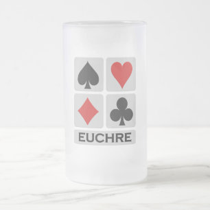 Euchre-Tasse - wählen Sie Art u. Farbe Mattglas Bierglas