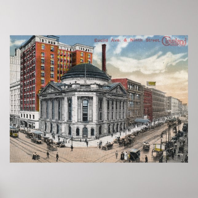 Euclid Ave, Cleveland, 1916 Vintag Poster (Vorne)