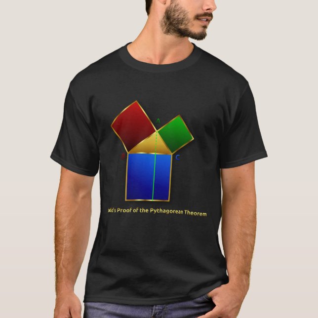 Euclids Beweis des pythagoräischen Theorems T-Shirt (Vorderseite)