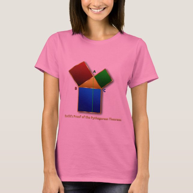 Euclids Beweis des pythagoräischen Theorems T-Shirt (Vorderseite)