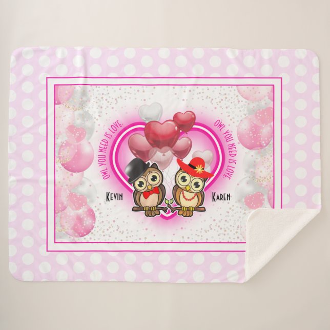 Euer Ei ist Liebe | Farblich groß Sherpadecke (Vorderseite (Horizontal))