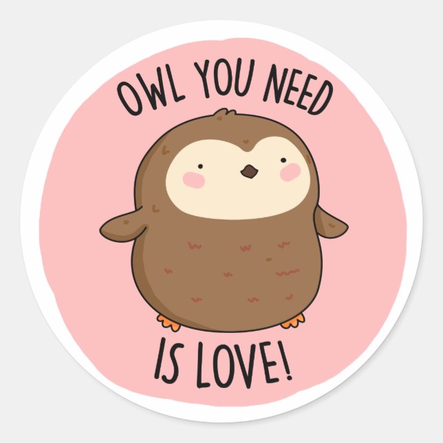 Euer Ei ist Liebe Funny Brown Pub Runder Aufkleber (Vorderseite)