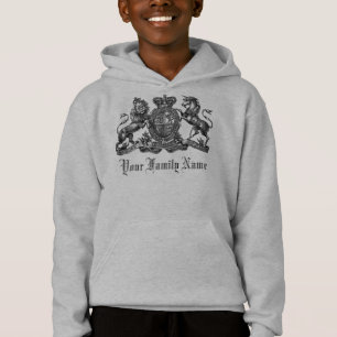 Euer Familienname Anpassbarer Wappen Kinder Hoodie