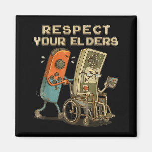 Euer Shirt Respektiert Ältere Retro-Gaming-Gamer Magnet