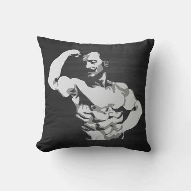 Eugen Sandow Bizeps-Flex - Bodybuilding Kissen (Vorderseite)