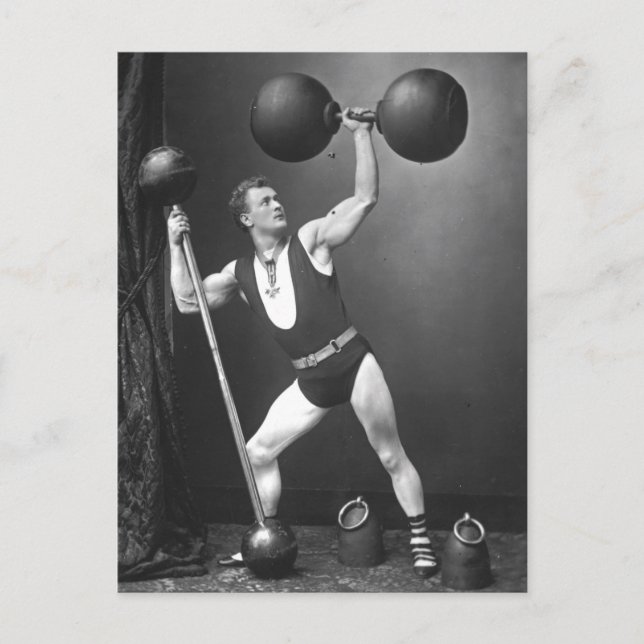 Eugen Sandow Strongman Postkarte (Vorderseite)