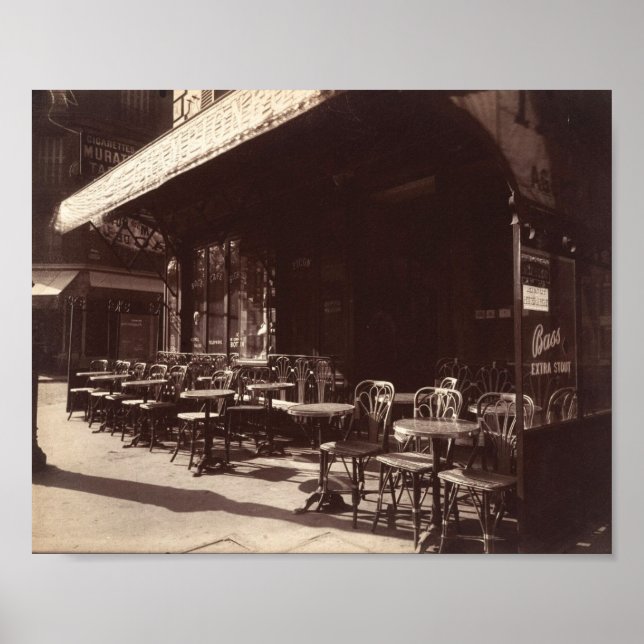 Eugène Atget: Café, Avenue de la Grande-Armée Poster (Vorne)