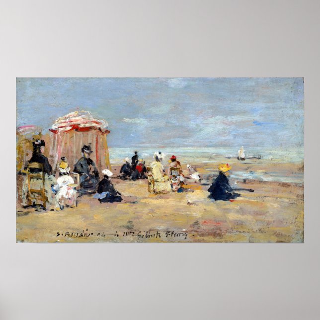 Eugène Boudin Am Strand Poster (Vorne)