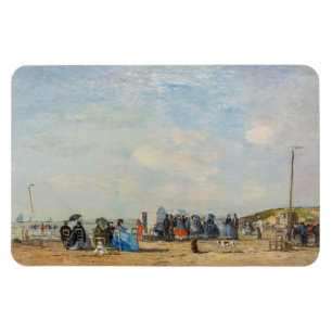 Eugene Boudin - Ansammlung am Strand Magnet