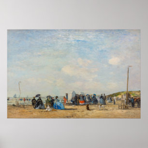 Eugene Boudin - Ansammlung am Strand Poster